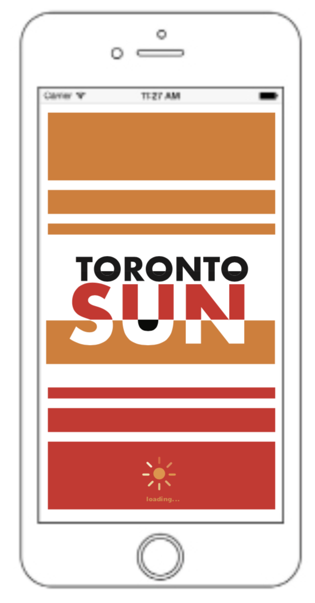toronto sun app redesign loading screen