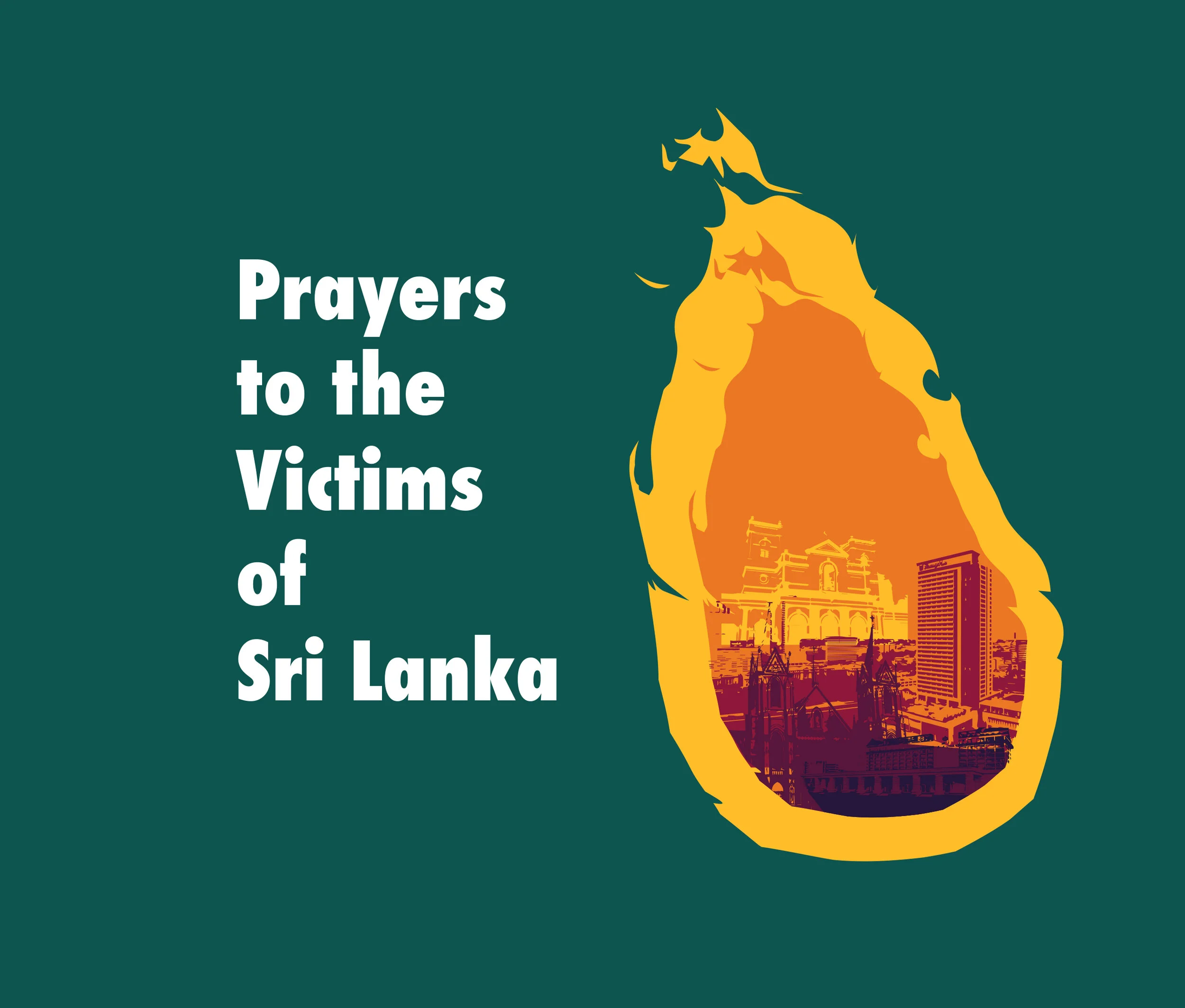 tribute poster for sri lanka's terror attack