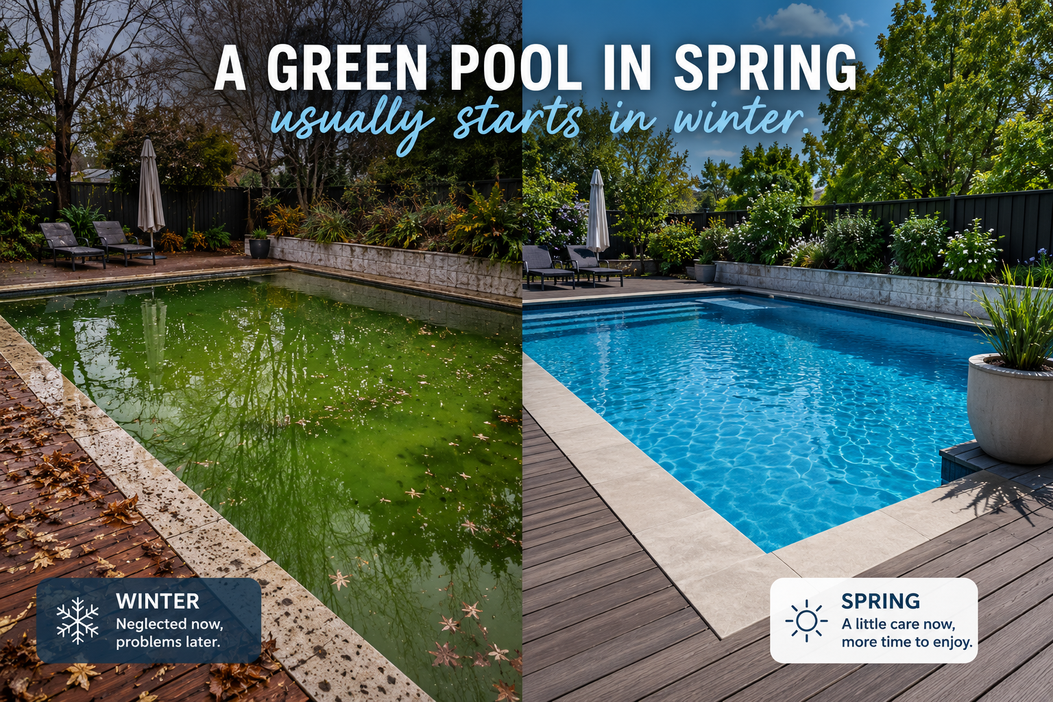 Why Green Pools in Spring Usually Start in Winter: A Canberra Pool Maintenance Guide