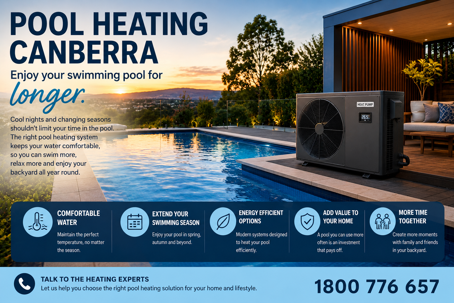 Pool Heating Canberra: How to Enjoy Your Swimming Pool for Longer