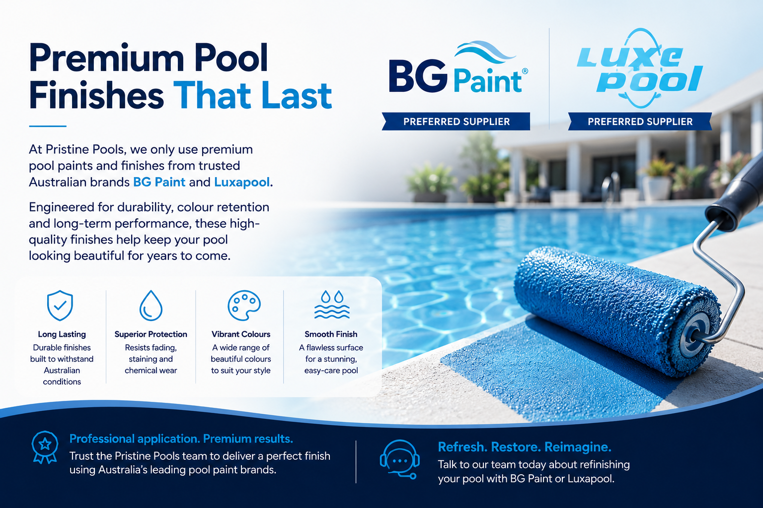 BG Paint and Luxe Pools Preferred Supplier