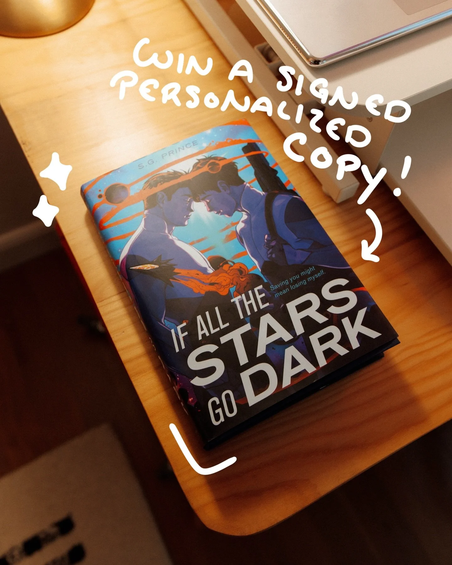 GIVEAWAY! In celebration of its upcoming release, I am giving away three signed, personalized hardcover copies of If All the Stars Go Dark! 

To enter:
 - follow me &amp; like this post
 - tag a friend in the comments!

Bonus entry options: 
 + 1 ent