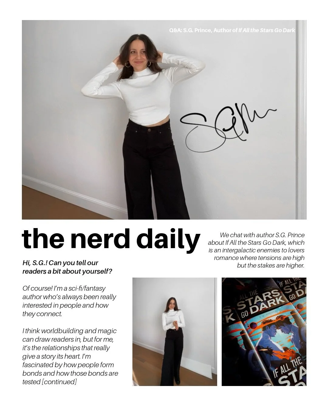It&rsquo;s live! My interview with @thenerdaily is up now :) I loved talking writing, books and my journey so far. If you want to read the full think you can find it linked in my profile + huge thank you to the team for having me ★