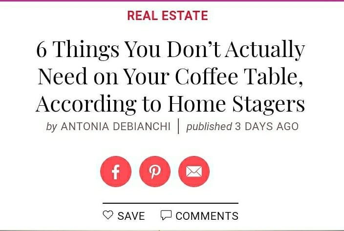 🖤NEW ARTICLE FEATURE🖤
I had the pleasure of speaking to Antonia Debianchi on behalf of @kjdesignandmortarstyling for a recent @apartmenttherapy article featuring tips on coffee table styling from home stagers. 
□
Check out a link to the article via