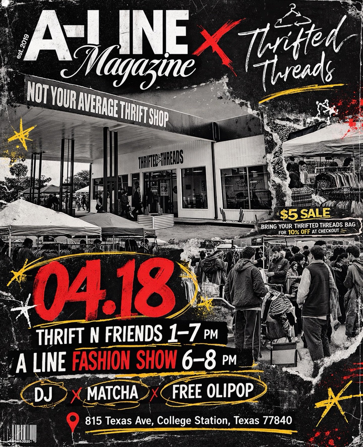 Thrifted Threads, but make it a fashion show! 

Bring your friends, your tote, and your best outfit&mdash;
we&rsquo;ll handle the rest 🖤

04.18 - See you there ✨