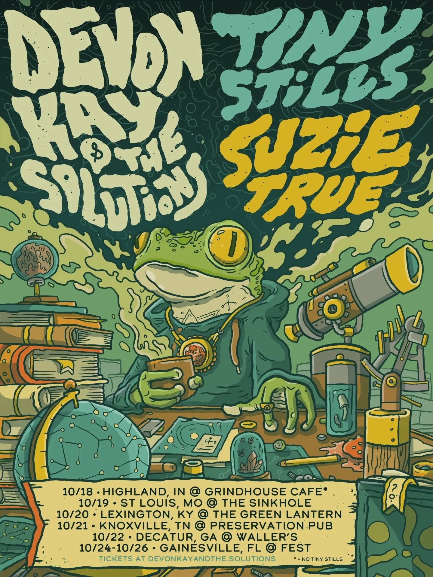 🚨YOU GOTTA TOUR TO FEST🚨

The crew is rolling through, will you be there to oblige?
Devon Kay &amp; the Solutions, Tiny Stills &amp; Suzie True are kicking it down to @thefestfl and you are required to be there.

Peep these dates. All tickets are o