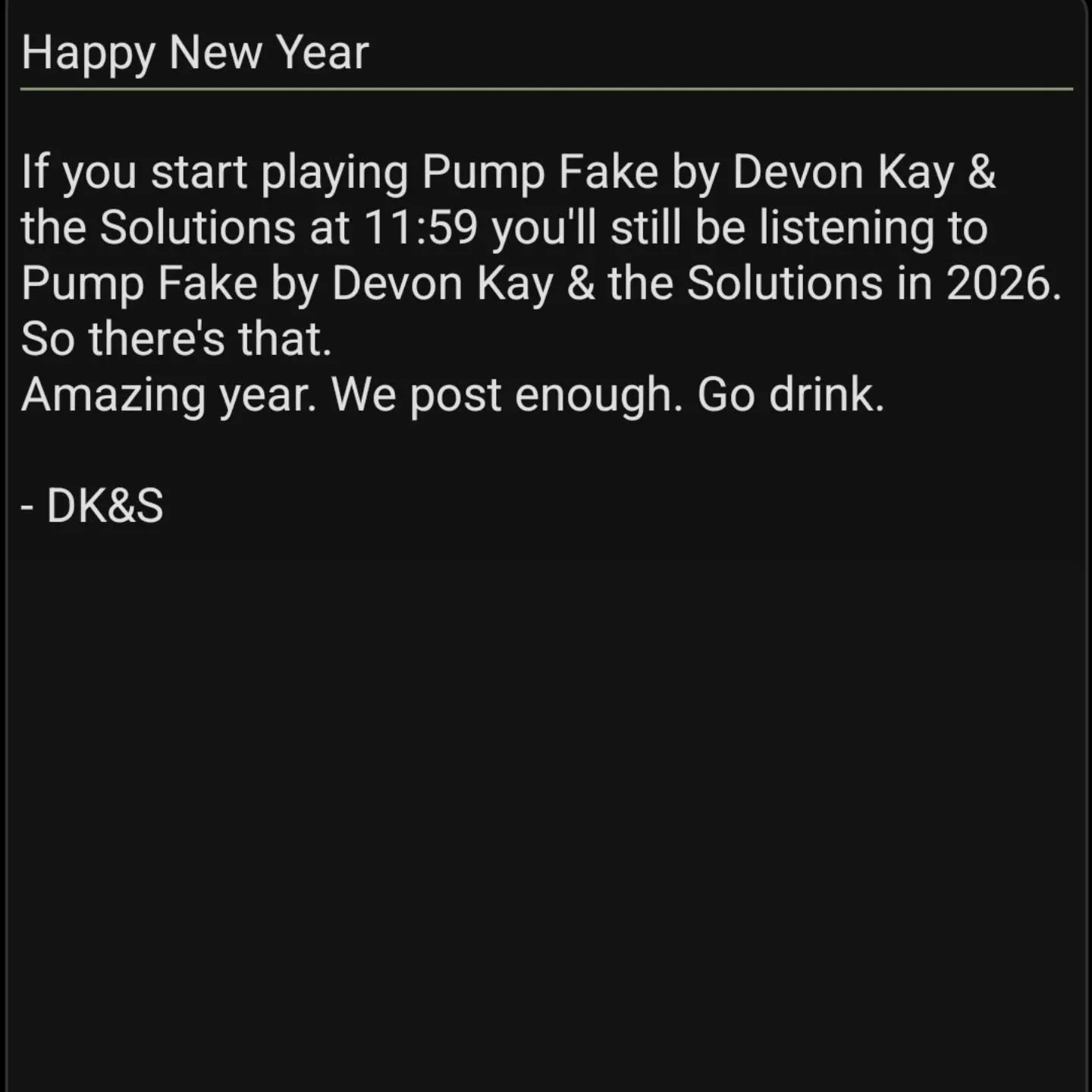 Happy poo year. Go drink.