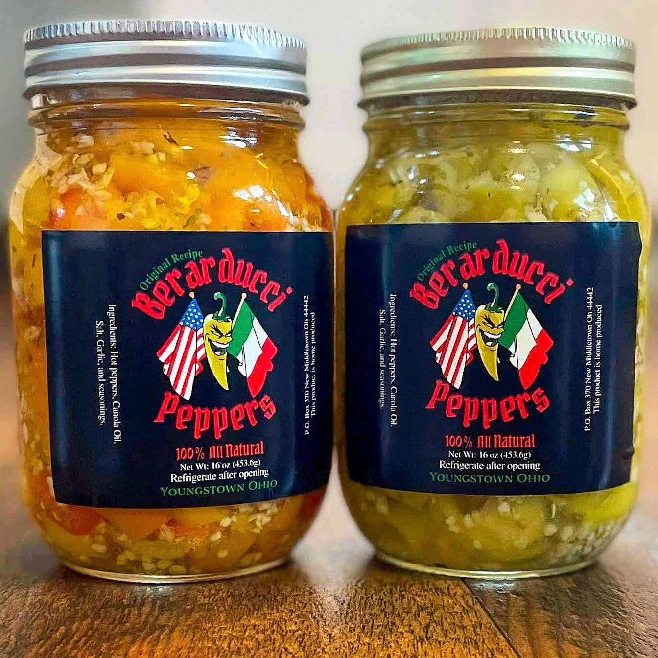 Custom labels for Berarducci&rsquo;s famous hot peppers in oil! 🌶🇮🇹