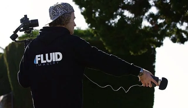 Daniel recording audio on a recent shoot. #fluid