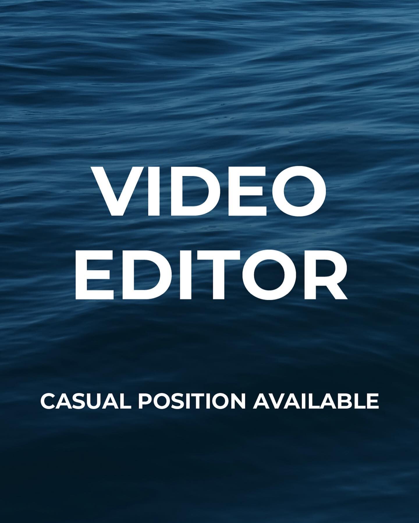 We are currently looking for a Video Editor to join the Fluid Imagery team! If you are interested, email info@fluidimagery.com.au or send us a dm.