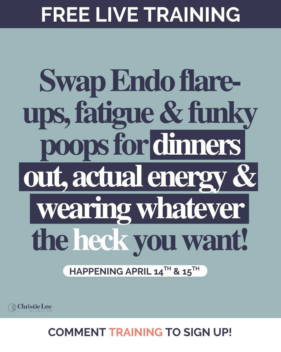 Sick of endo flare-ups hijacking your plans? 💥

Bloated belly, stabbing pain, gut chaos, zero energy&hellip; and no real answers?

You thought this year would be different, but you&rsquo;re still stuck.

It&rsquo;s time for a reset ✨

&amp; nope, yo