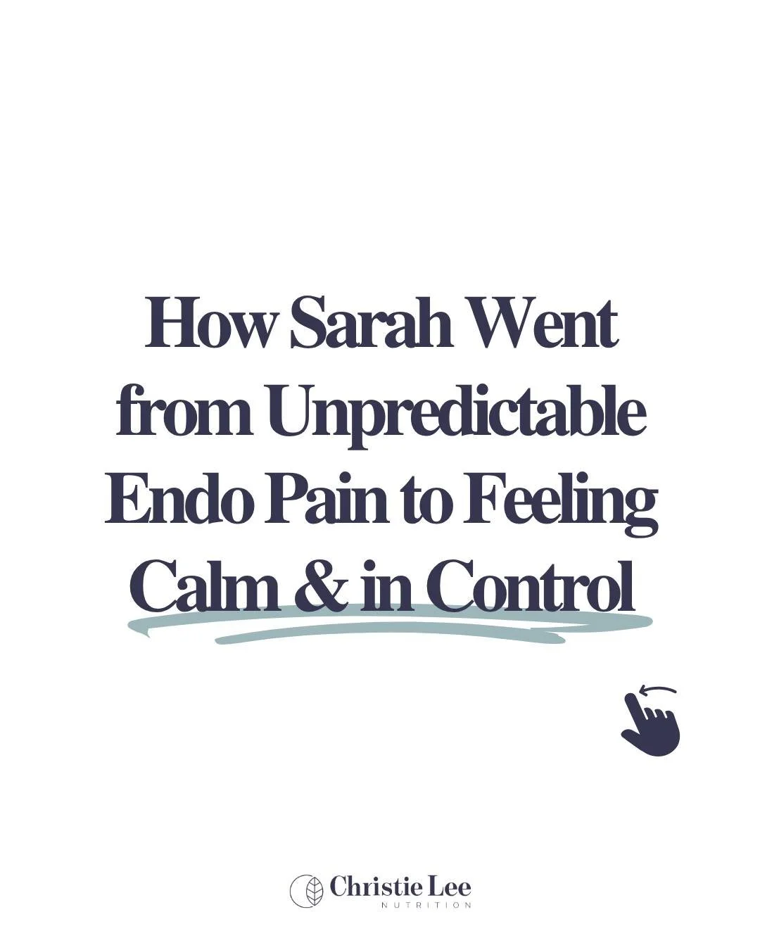 Sarah just experienced her most manageable and peaceful pain cycle in a long time&hellip; 🙌🏻

And the best part?

It didn&rsquo;t come from doing more&hellip;

It came from doing the right things, at the right time.

Before joining BEB, Sarah felt 