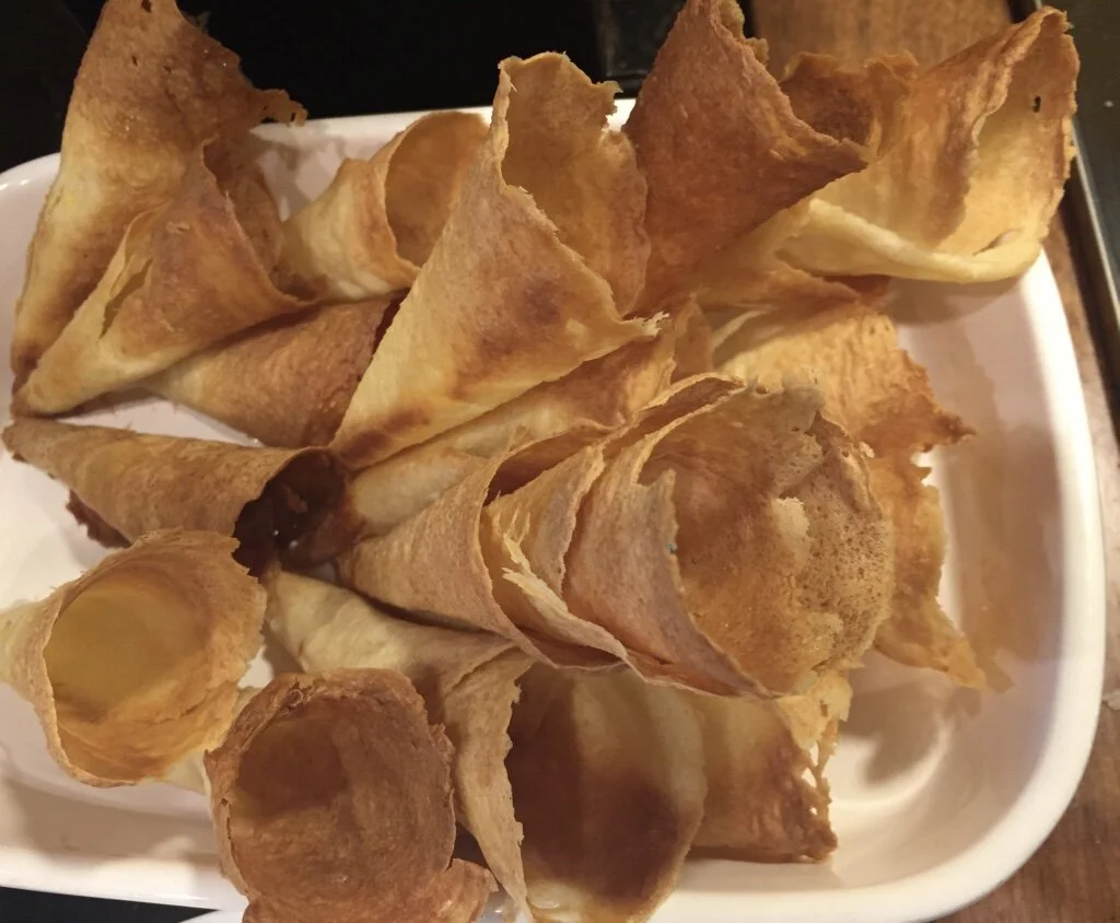  chrunchy cones for sweet or savoury made with traditional Moroccan semolina mix 