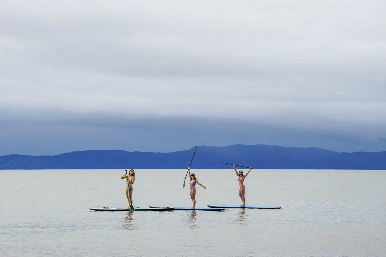 SUP boarding at catalina's hideaway near santa catalina, panama