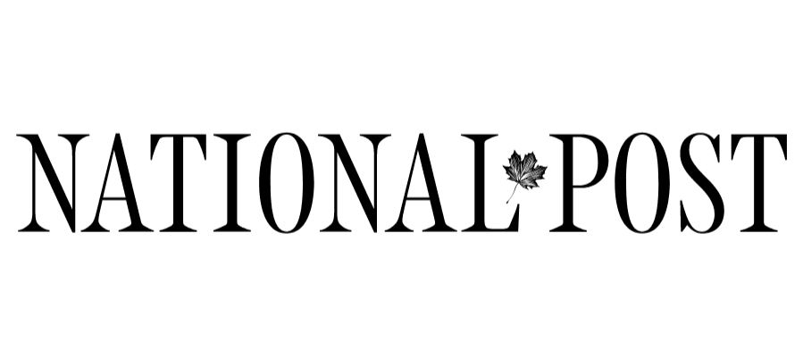National Post logo with a maple leaf between the words.