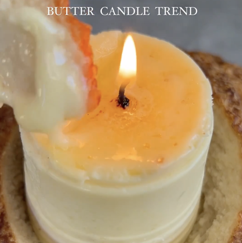 Way easier than i expected! Defintiely try the viral butter candle. #c, butter candle