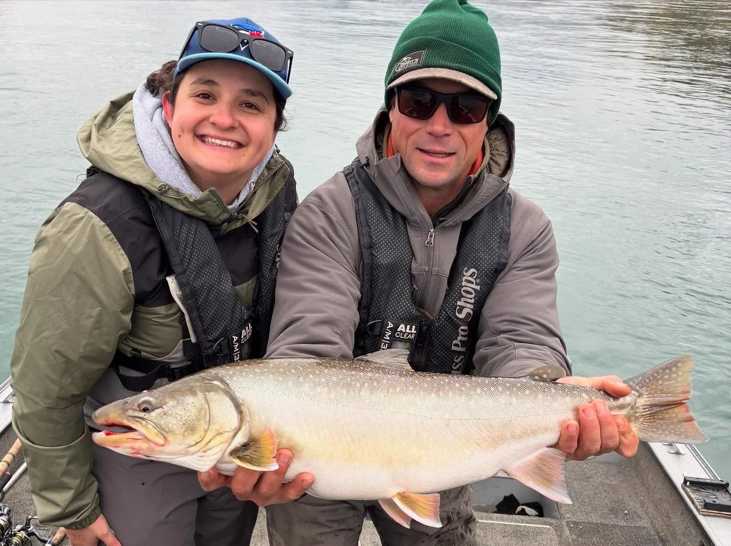 Birthday trip on the river. They wanted to catch big bull trout and their wish was granted. #fishing #riverfishing #womenfishing #ladyangler #fishingtrip #bulltrout #char #catchandrelease #letthemgosotheycangrow #birthdaygirl #birthdaytrip #bigfish