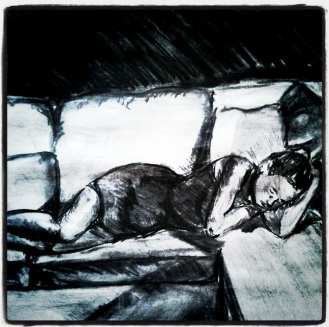 Self-Portrait in Charcoal