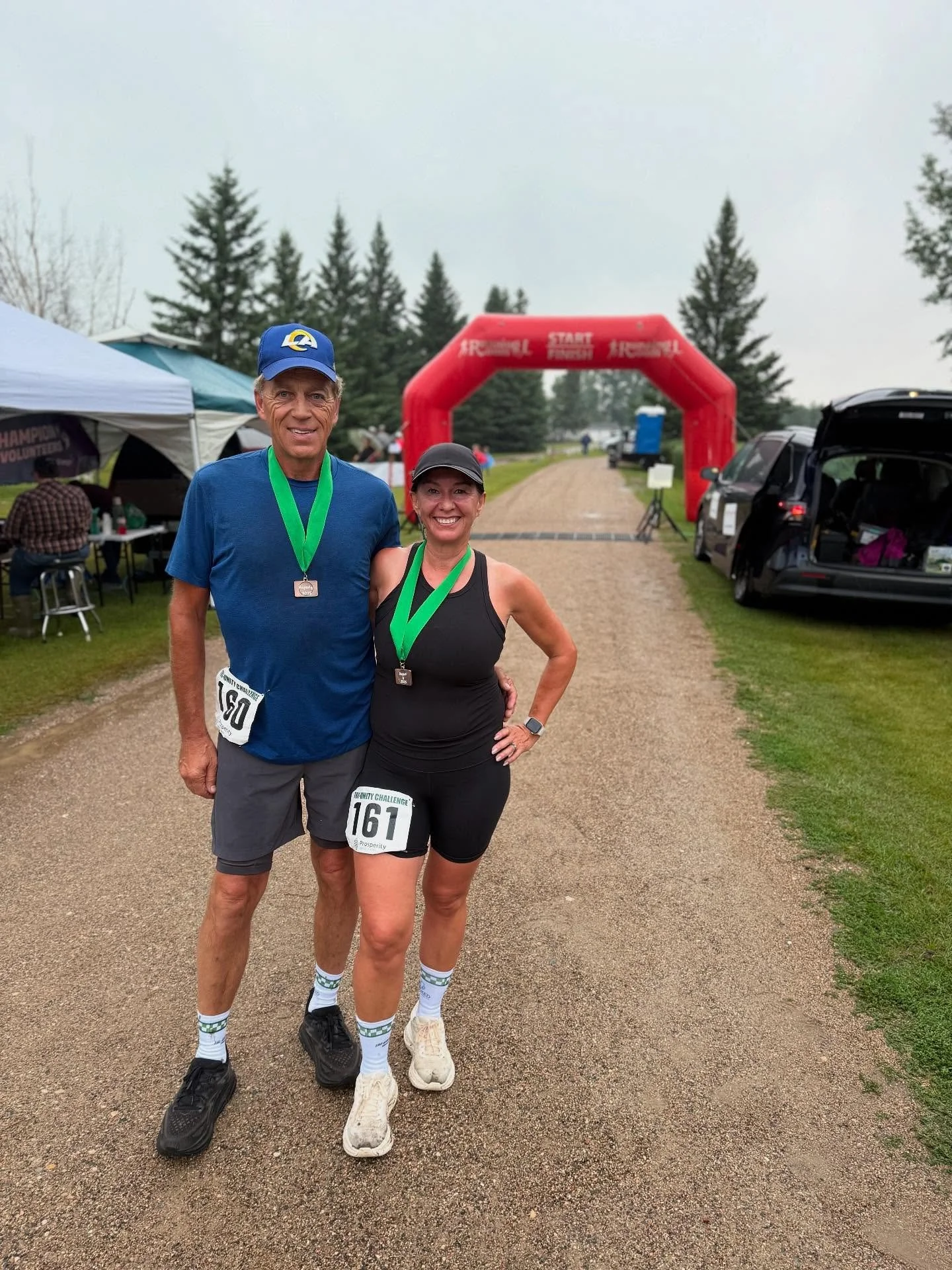 My Fav Run 16th TriUnity Challenge with some of my Fav People &hellip; Huge Congratulations to Rhett for doing his First 1/2 Marathon placing third 2:26 ⭐️ Last pic is a Throwback to him running it the first year 16 years ago :). 

Congratulations to
