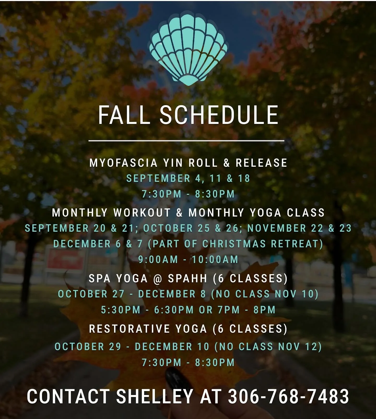 &ldquo;This season, prioritize your peace. Take a pause, breathe deeply, and join our welcoming Wellness Center community&rdquo;

&bull; 3 Myofascia Yoga classes for the price of two starting next Thursday Sept 3rd
&bull; Monthly Group Workout &amp; 