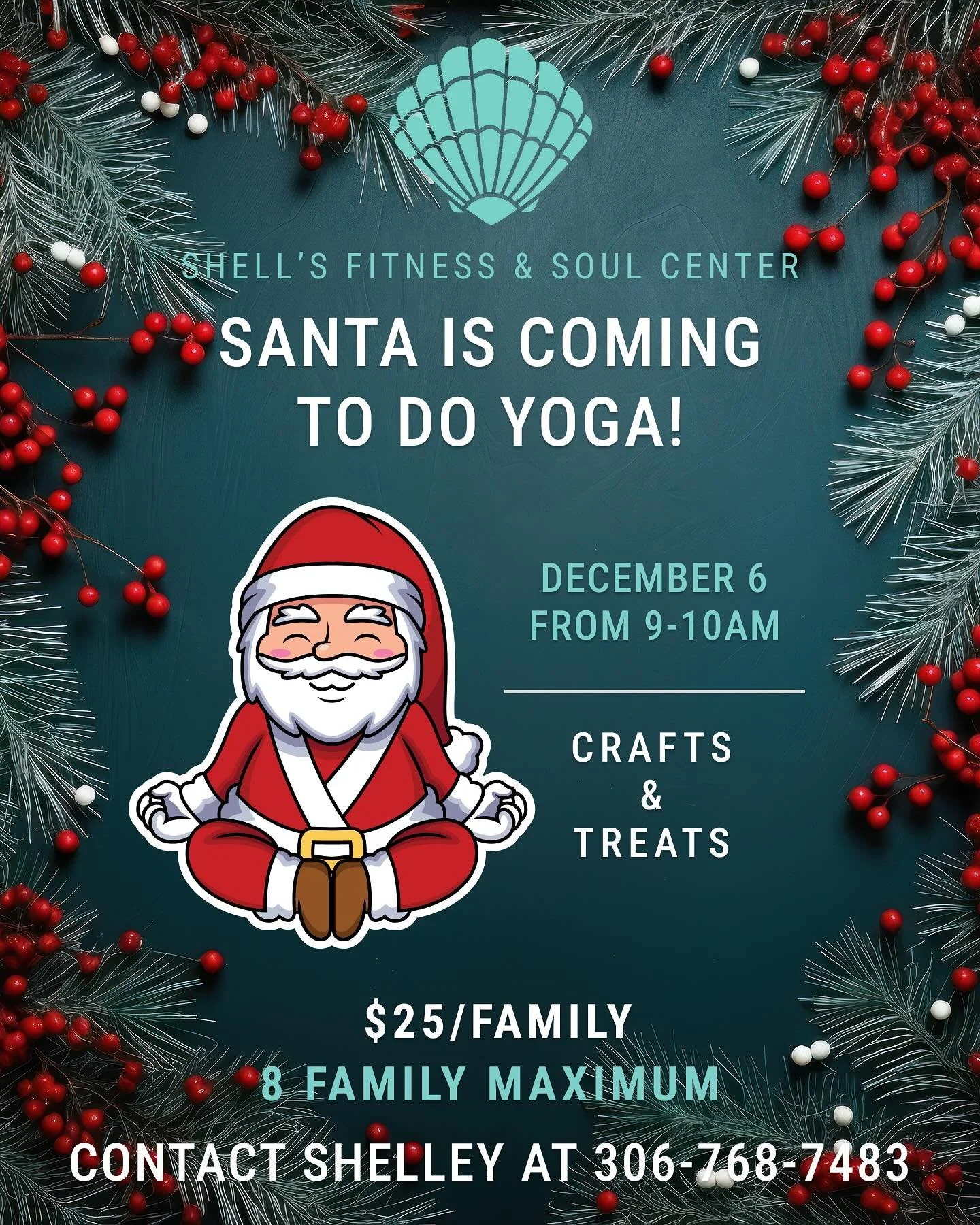 We are excited for our upcoming CHRISTMAS EVENTS

🎄SANTA IS COMING TO DO YOGA!  DECEMBER 6 FROM 9-10AM CRAFTS &amp; TREATS Bring the family for some meaningful Christmas Fun🎅🧘&zwj;♂️❤️

🎄 Save the Date: DECEMBER 12-14
Our 5th Annual Girls Christm