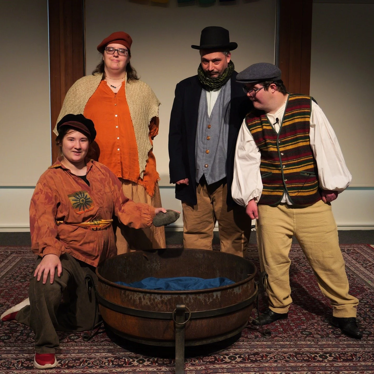 The Theatre Adventure Thursday Troupe will be presenting an adaptation of the classic folktale, Stone Soup, on Nov 5th and 6th at 10:30 am, and Nov 7th at 7 pm at the West Village Meeting House, 29 South Street, West Brattleboro. Stone Soup is about 