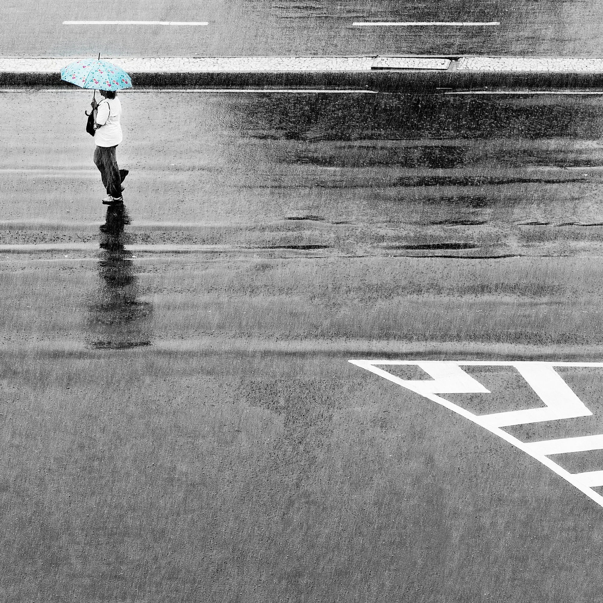Walking in Rain - Rio de Janeiro, Brazil