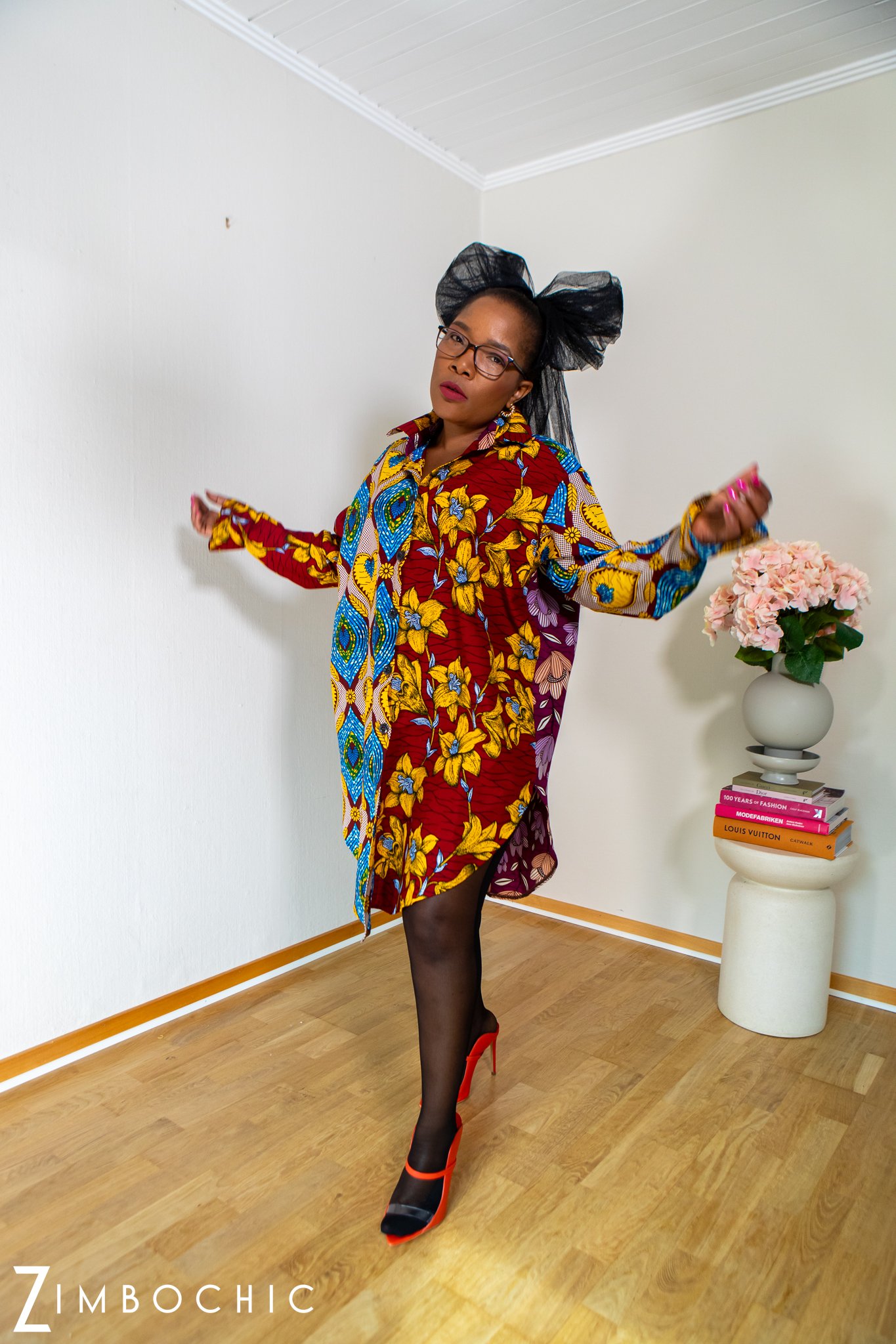 Budiriro Oversized Shirt Dress - Short Multicolour
