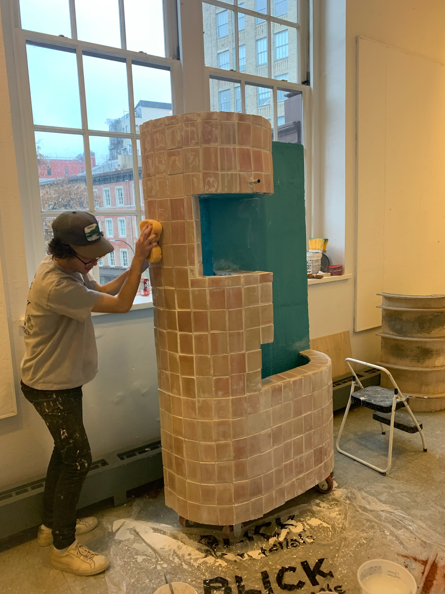 applying grout