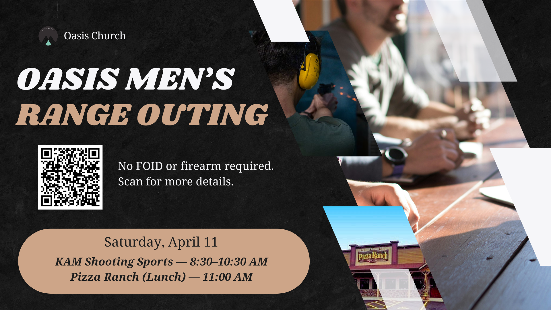 Oasis Men’s Ministry Range Day + Lunch