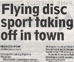 The Timaru Courier - Flying disc sport taking off in town
