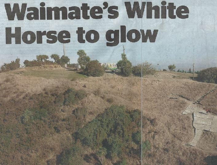 Waimate's White Horse will glow - The Timaru Herald, May 8