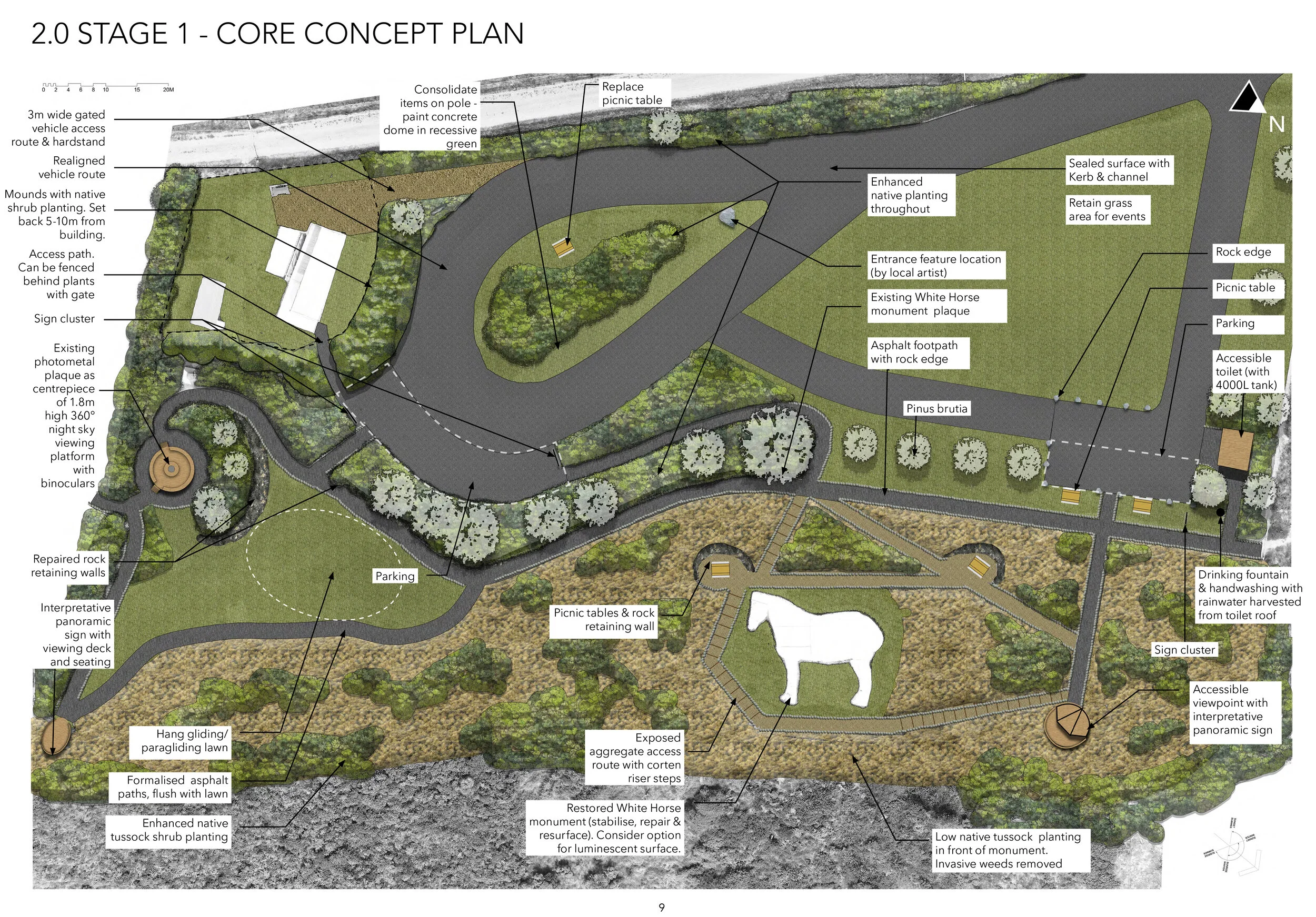 White Horse core concept plan