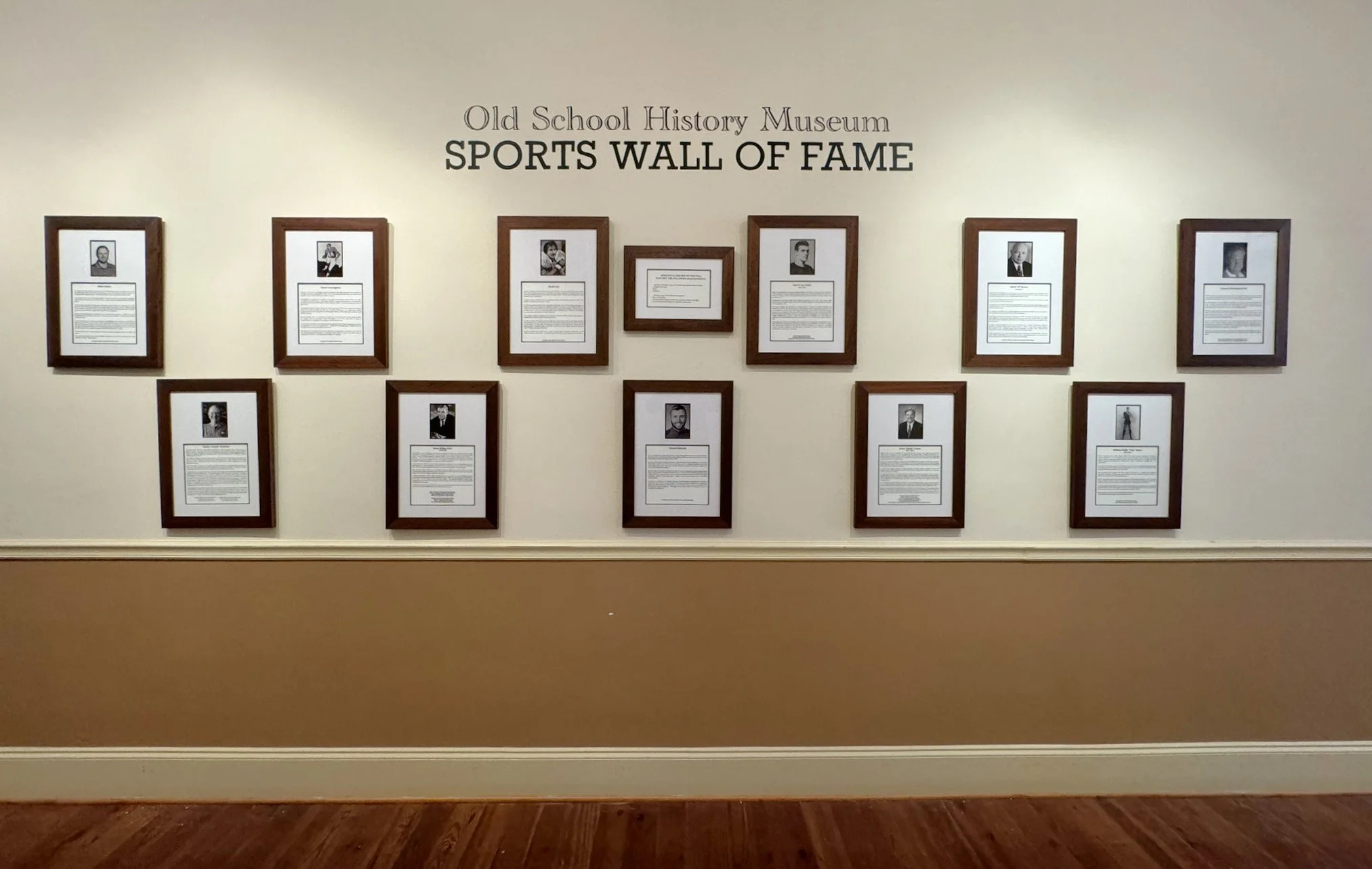 The Unveiling of the Old School History Museum Sports Wall of Fame