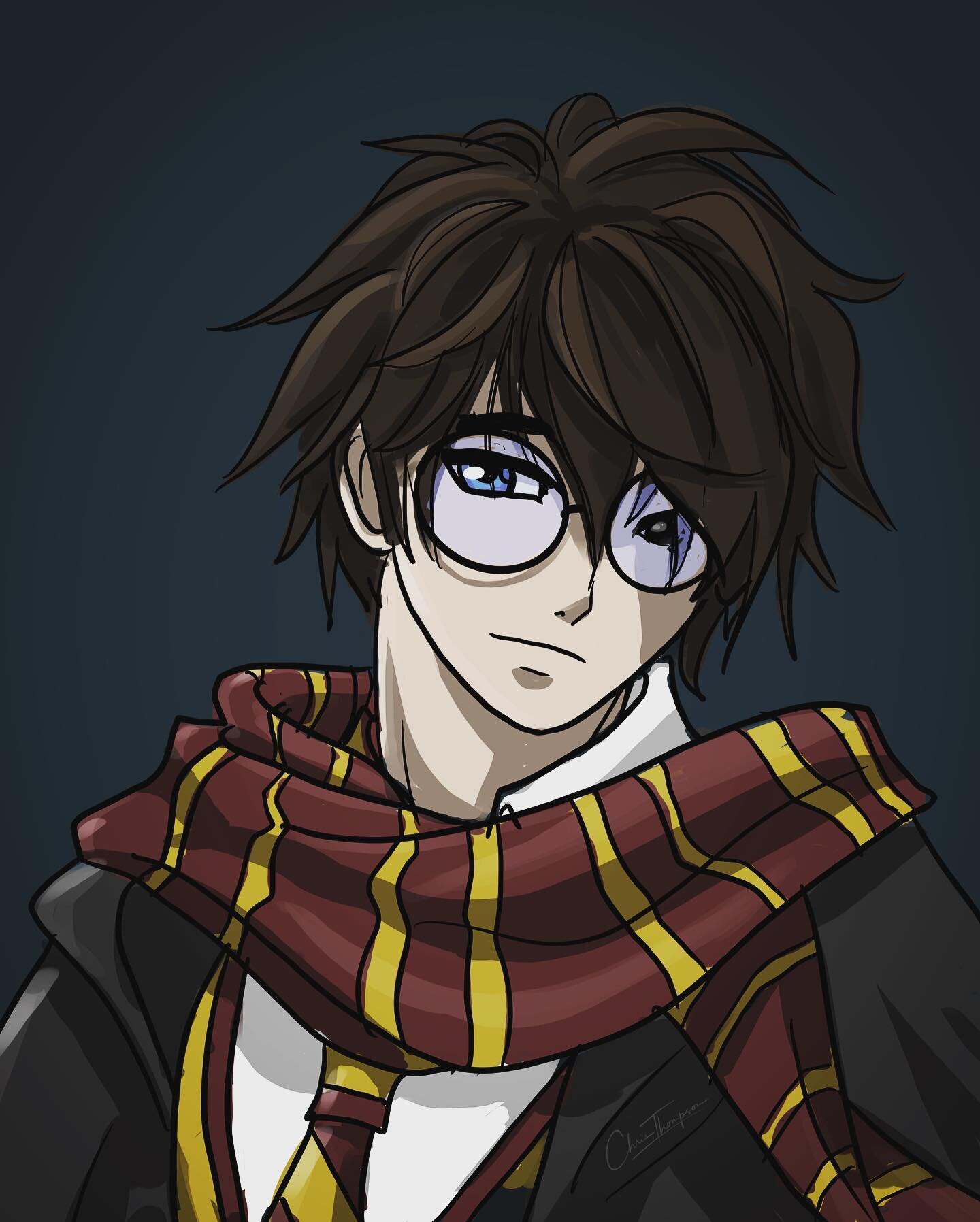 Someone challenged me to draw someone &ldquo;anime style&rdquo; after I was saying I&rsquo;m not a huge anime fan.  Challenge accepted!  I kind of like it! ⚡️ #harrypotter #animestyle #animechallenge