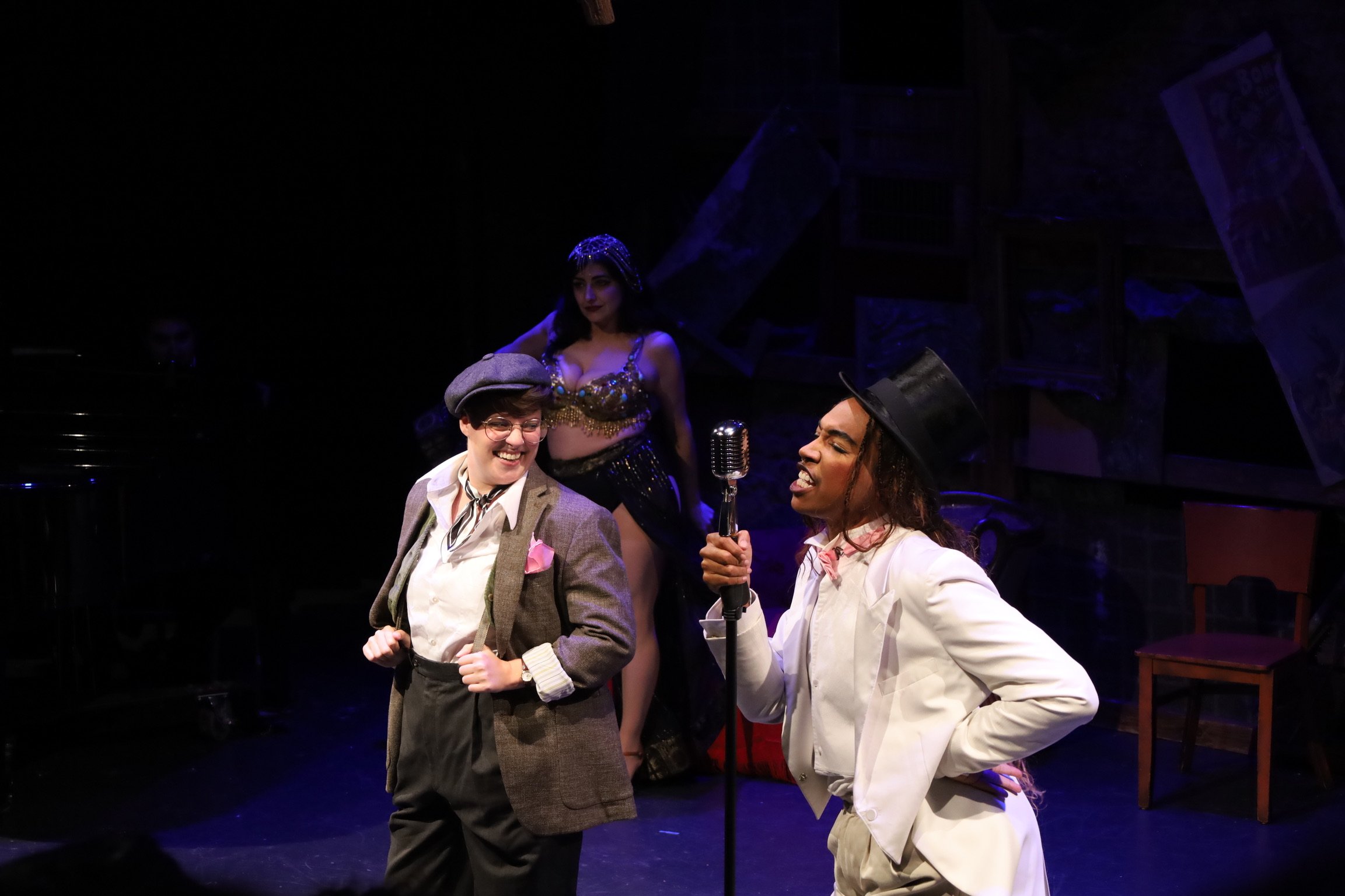 Lama El Homaïssi, Allegra Verlezza, and Chip Piper in The End of Incorporated Filth at Dixon Place  (photo by Luca GoldMansour)