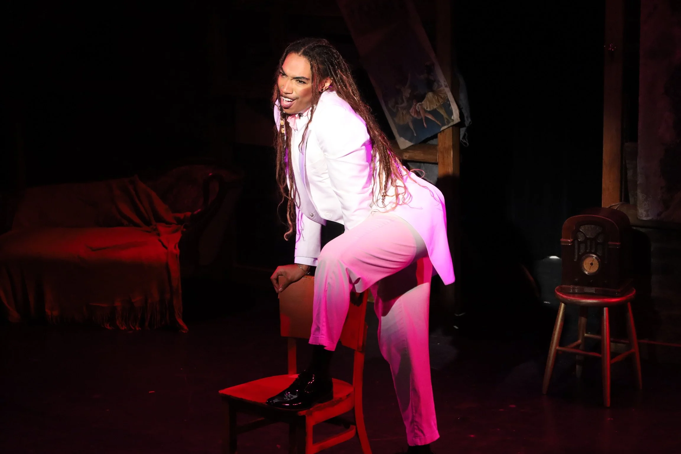 Chip Piper in The End of Incorporated Filth at Dixon Place  (photo by Luca GoldMansour)