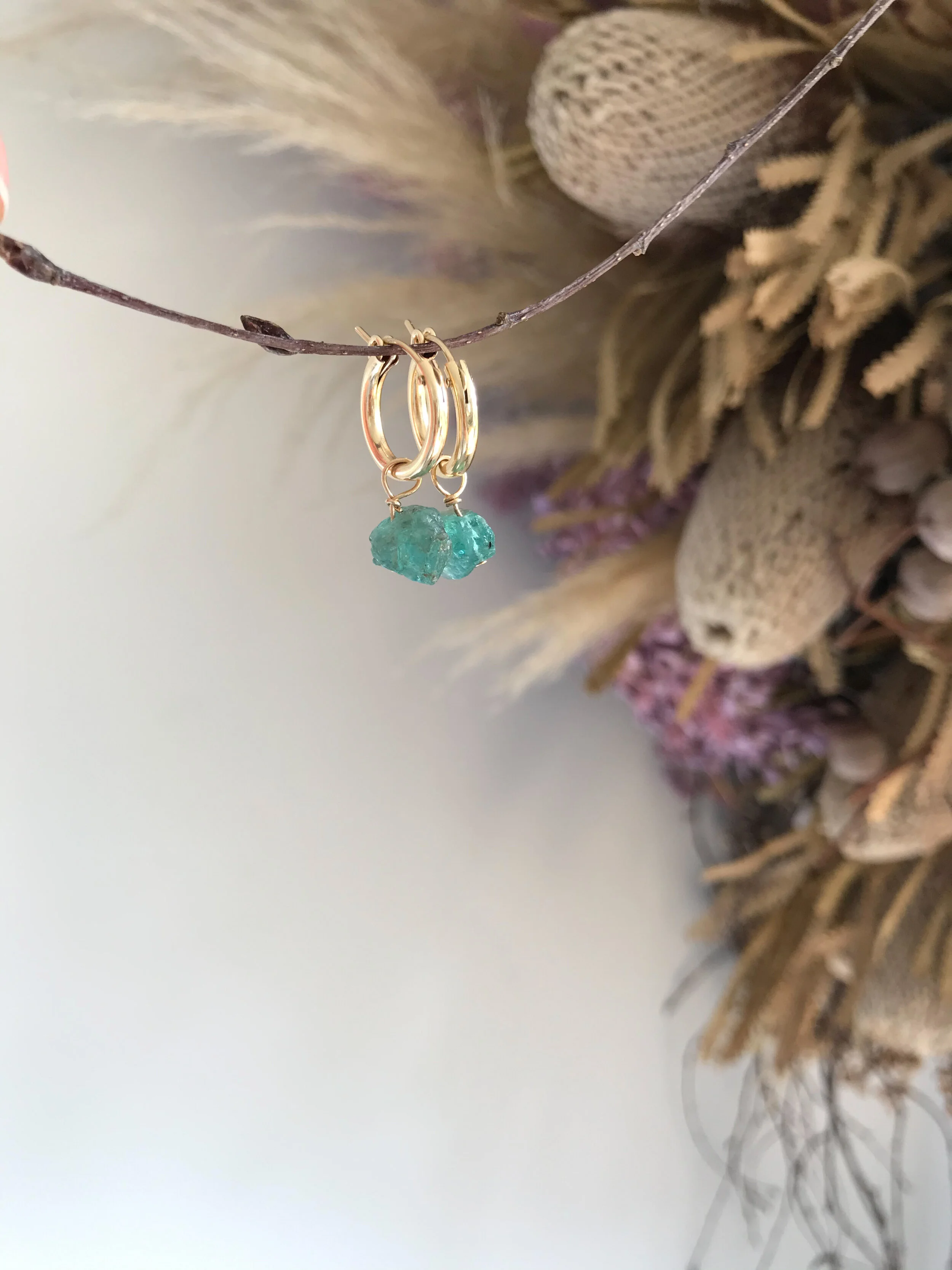 Blue Apatite Cyrstal Hoops.JPG