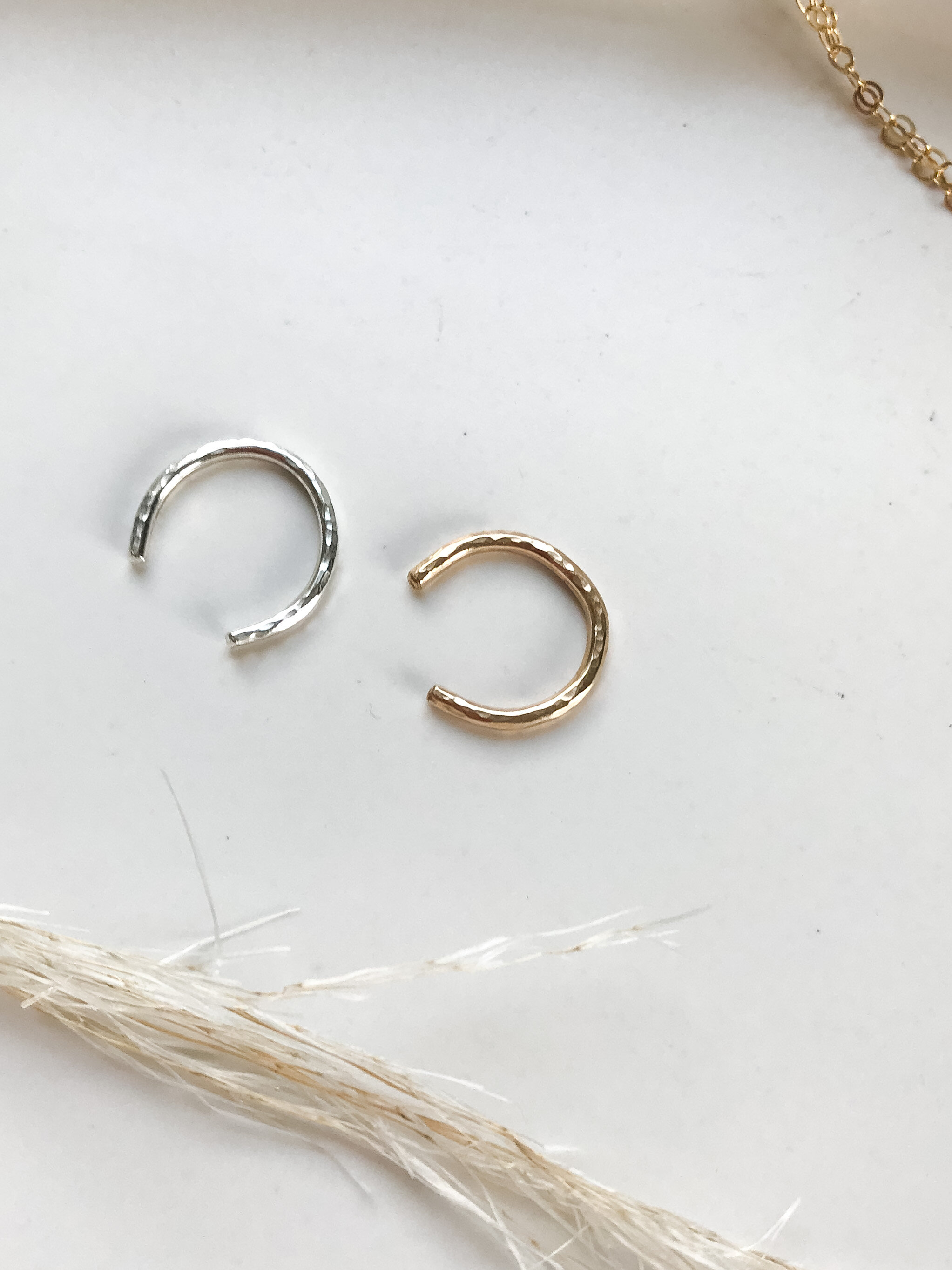 Dainty hammered cuff