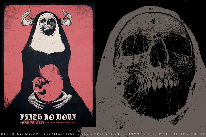 FAITH NO MORE // REFUSED // GIG POSTER // 2015