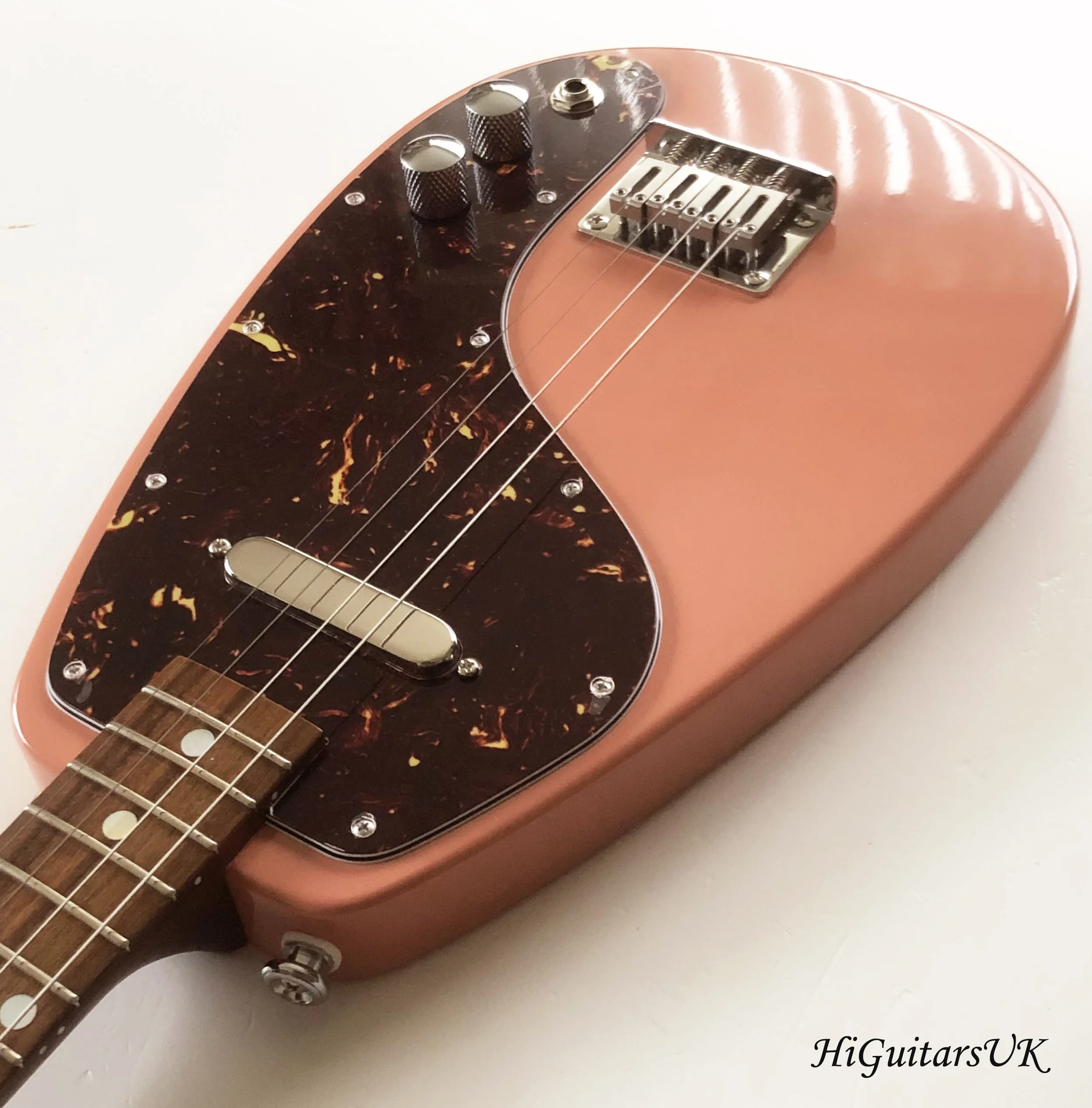 HiGuitarsUK Raindrop Dirty Apricot Baritone Ukulele Body