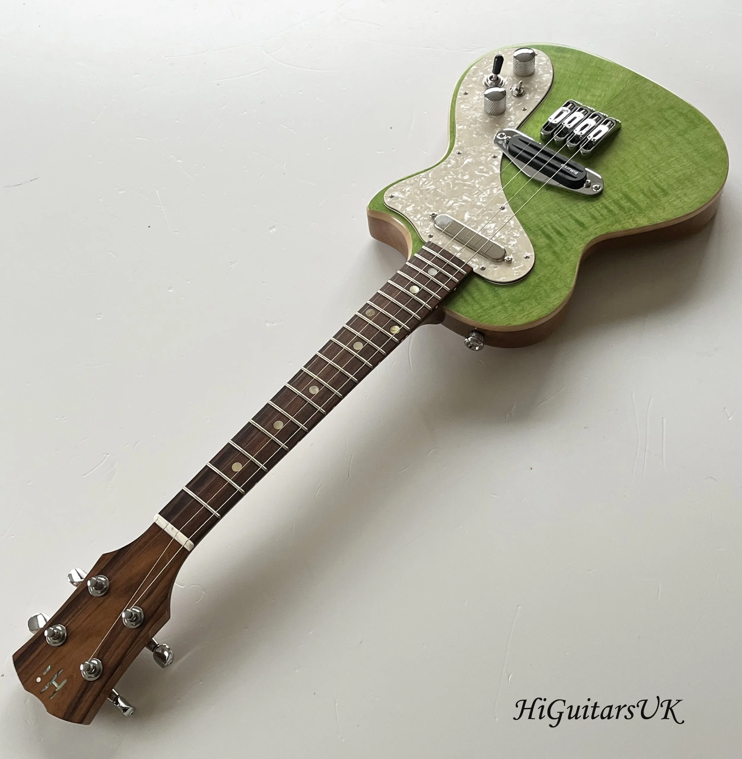 HGuitarsUK Green Tenor Electric Ukulele