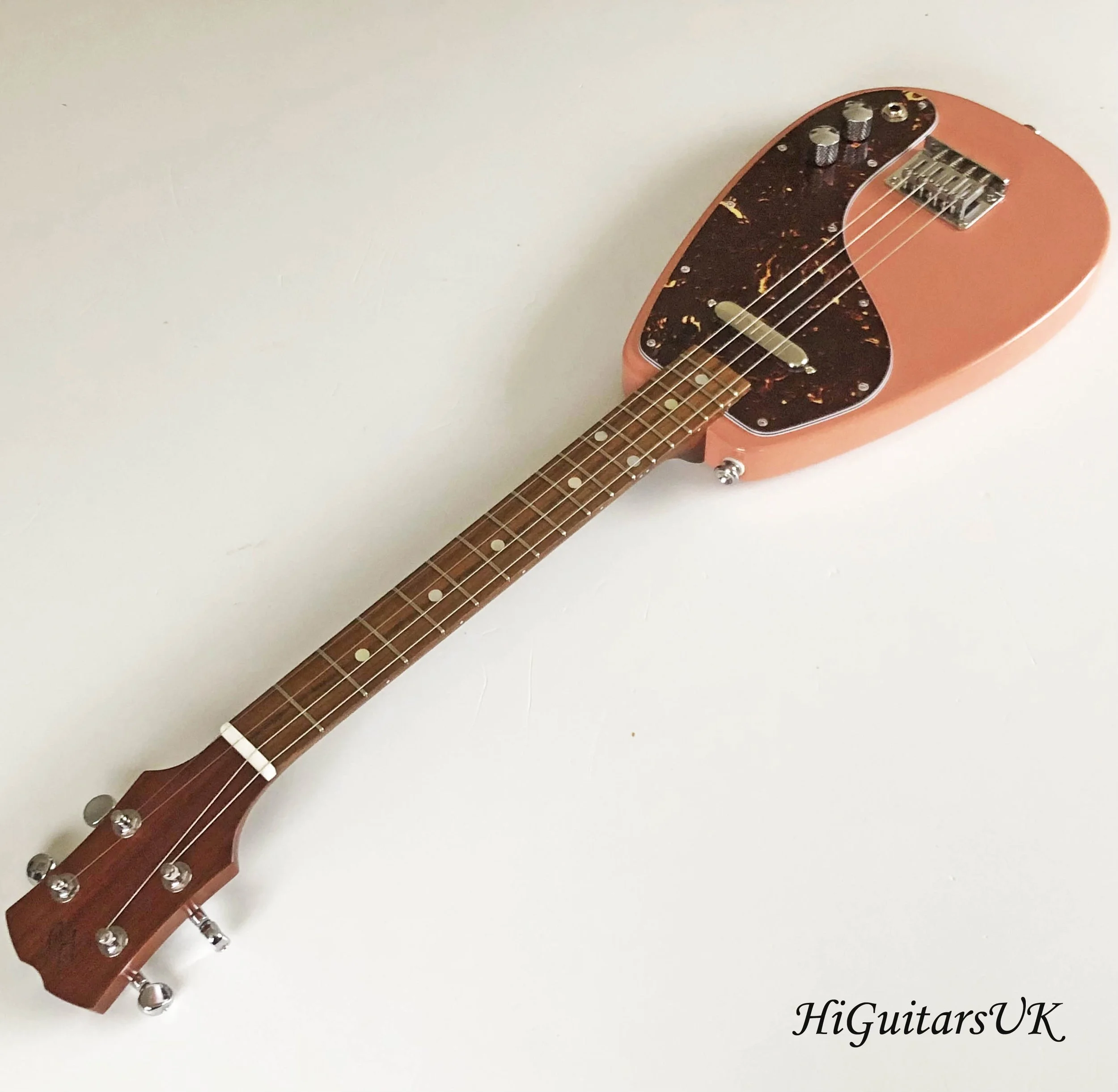 HiGuitarsUK Apricot Electric Baritone Uke