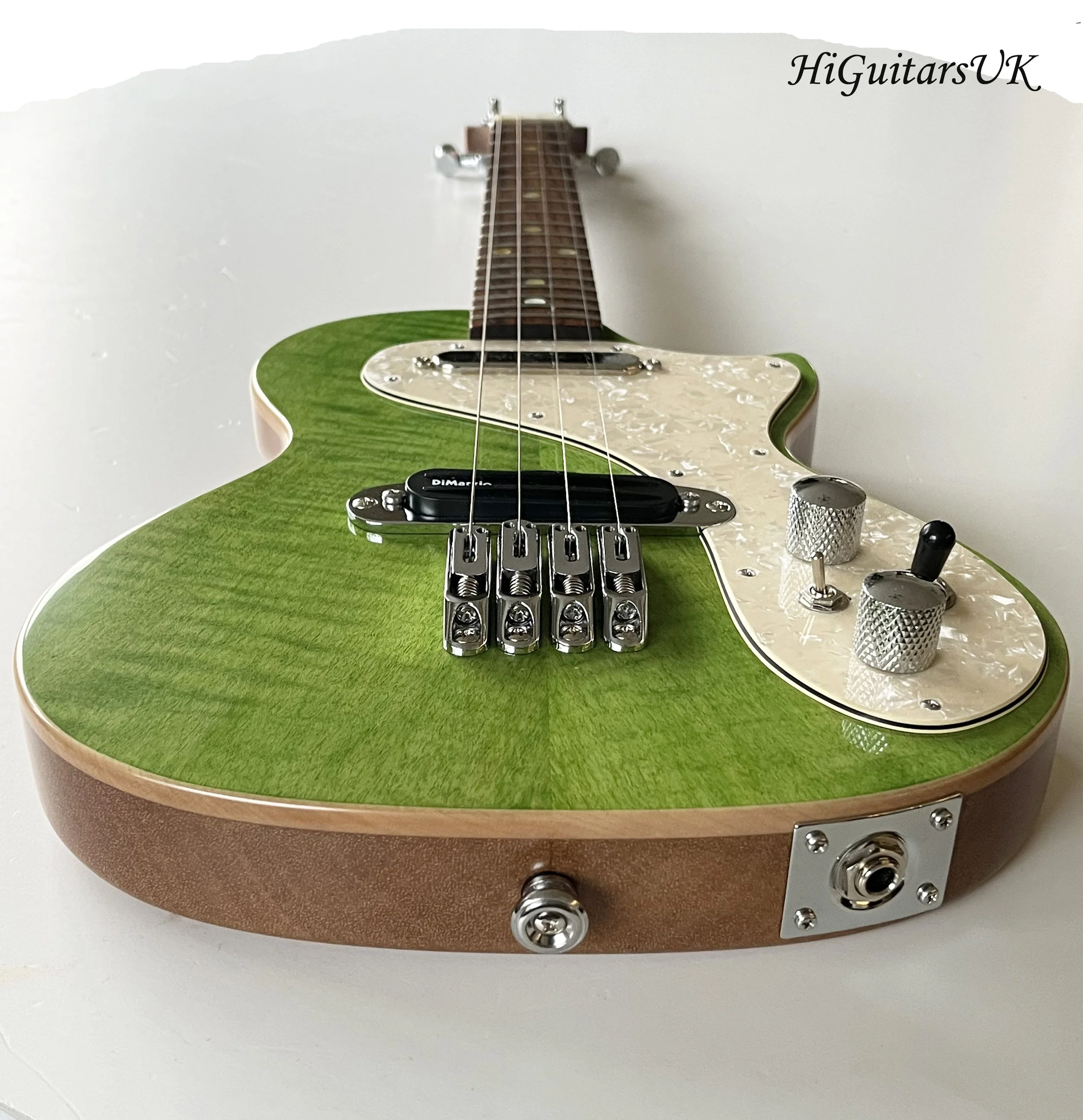 Green Tenor Solid Body Electric Ukulele