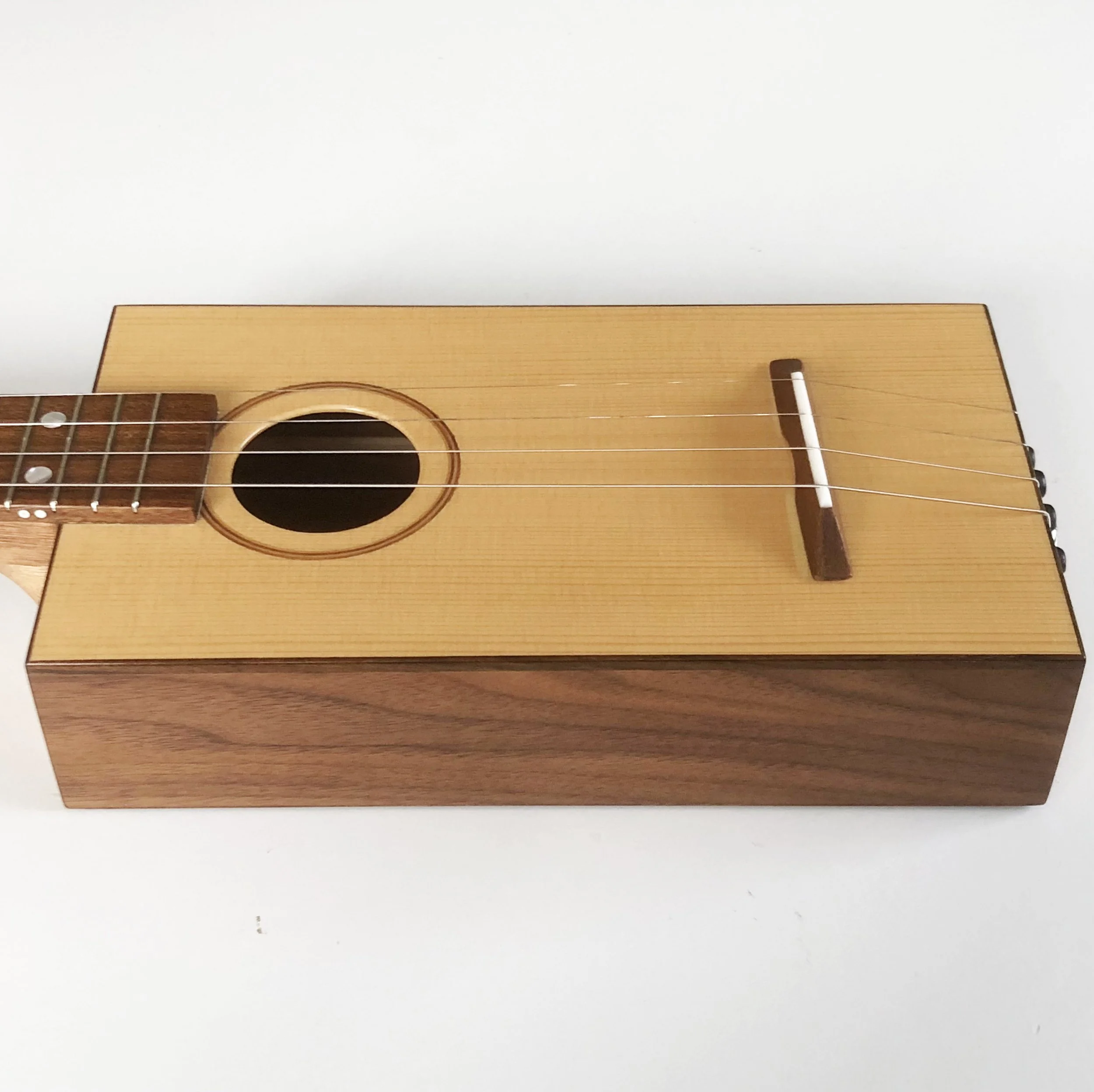Walnut Steel Stringed Soprano Ukulele Side