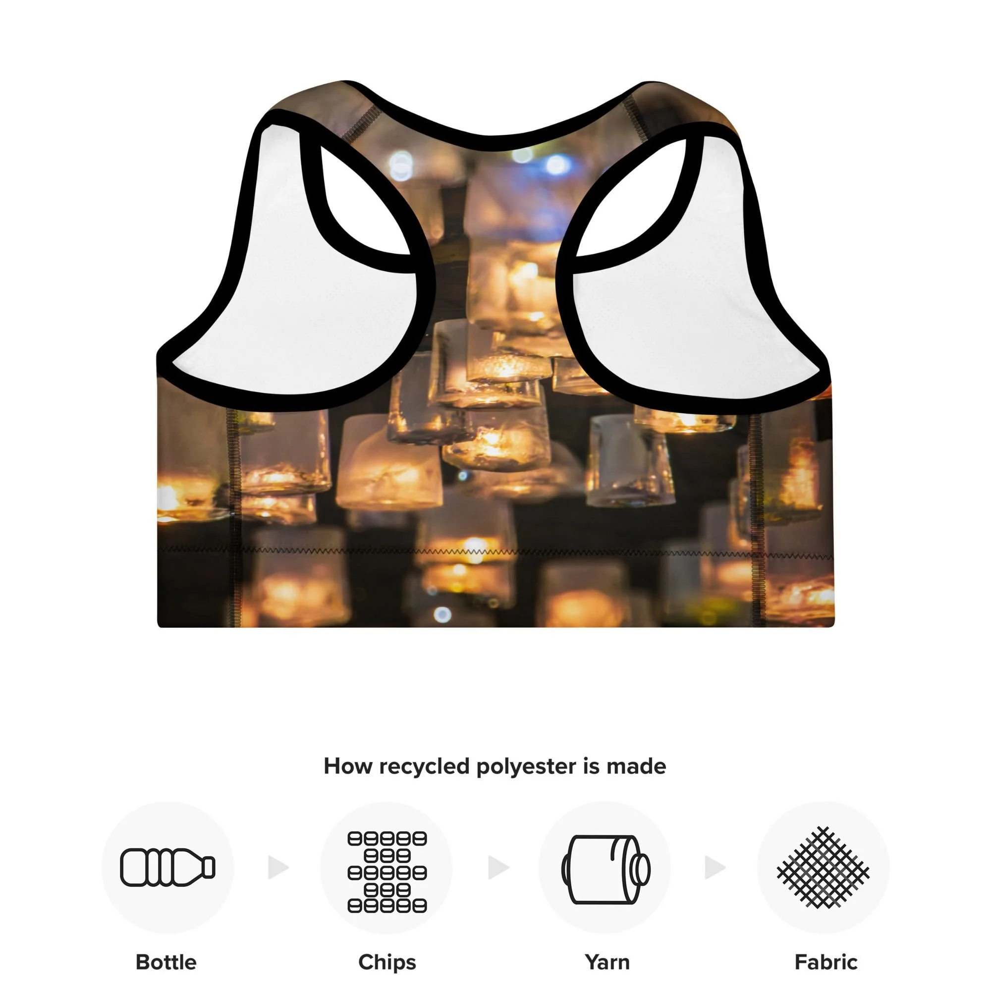 Light Up Recycled Trimmed Sports Bra