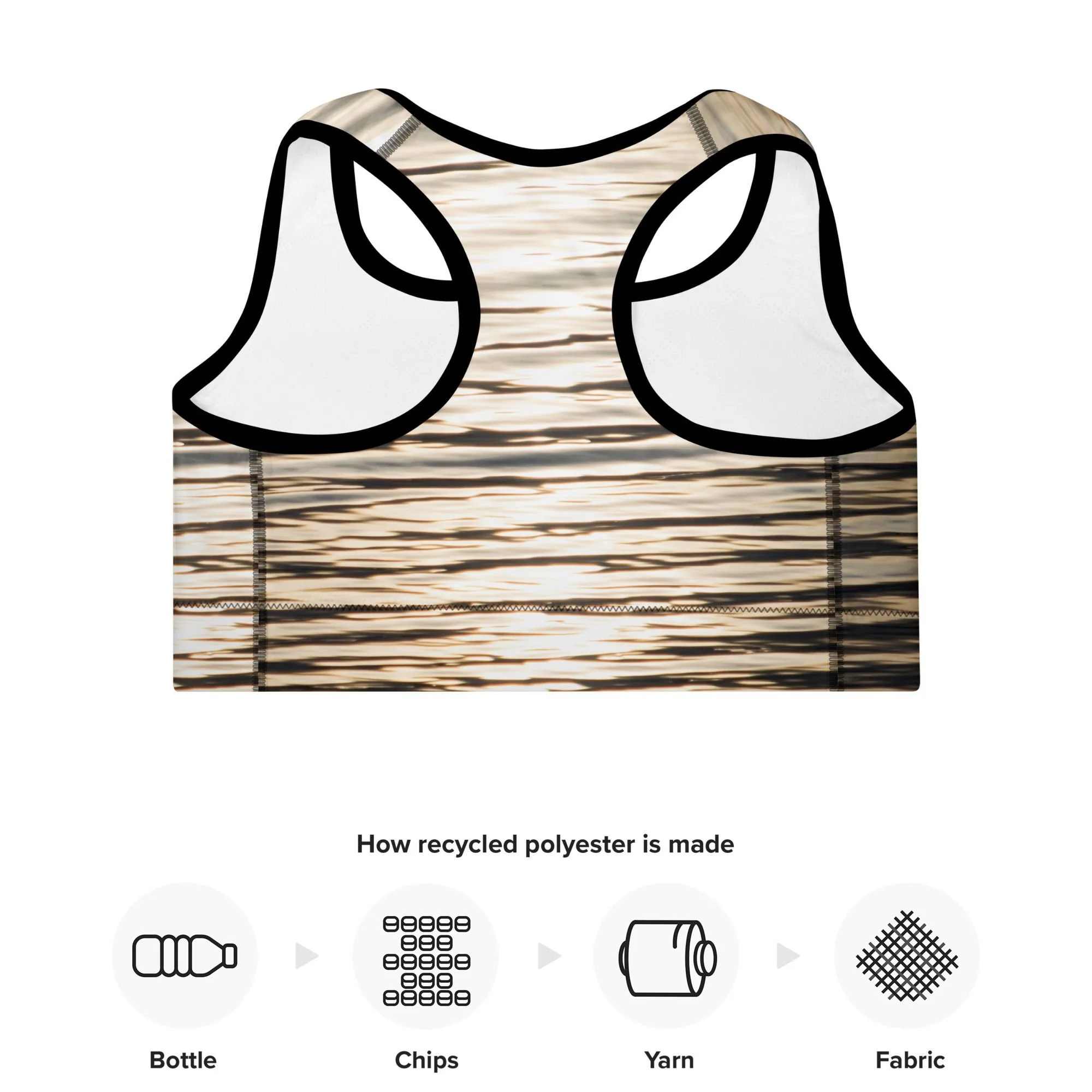 Silver Lake Stripes - Recycled Trimmed Sports Bra
