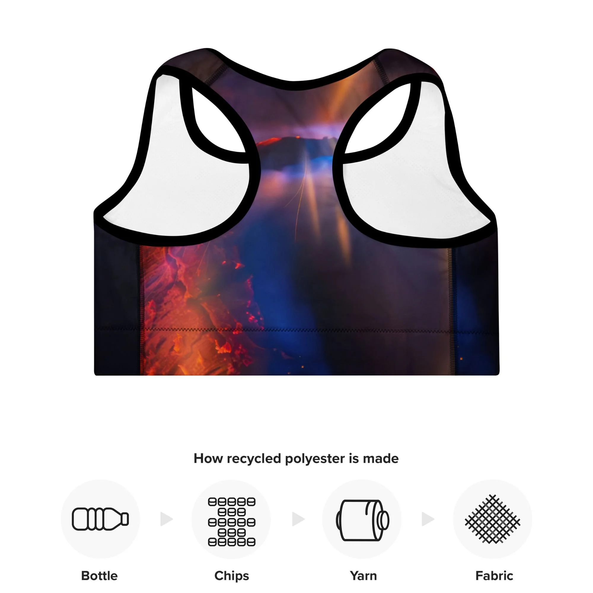 Blue Blaze Recycled Trimmed Sports Bra