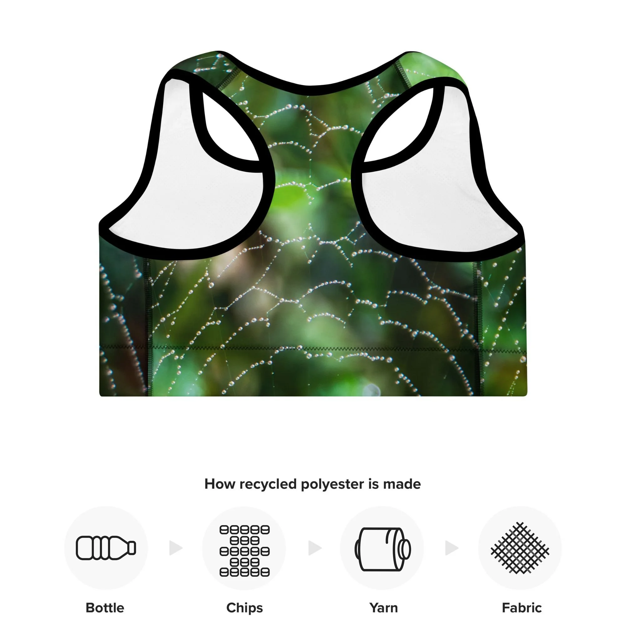 Spiderweb Recycled Trimmed Sports Bra