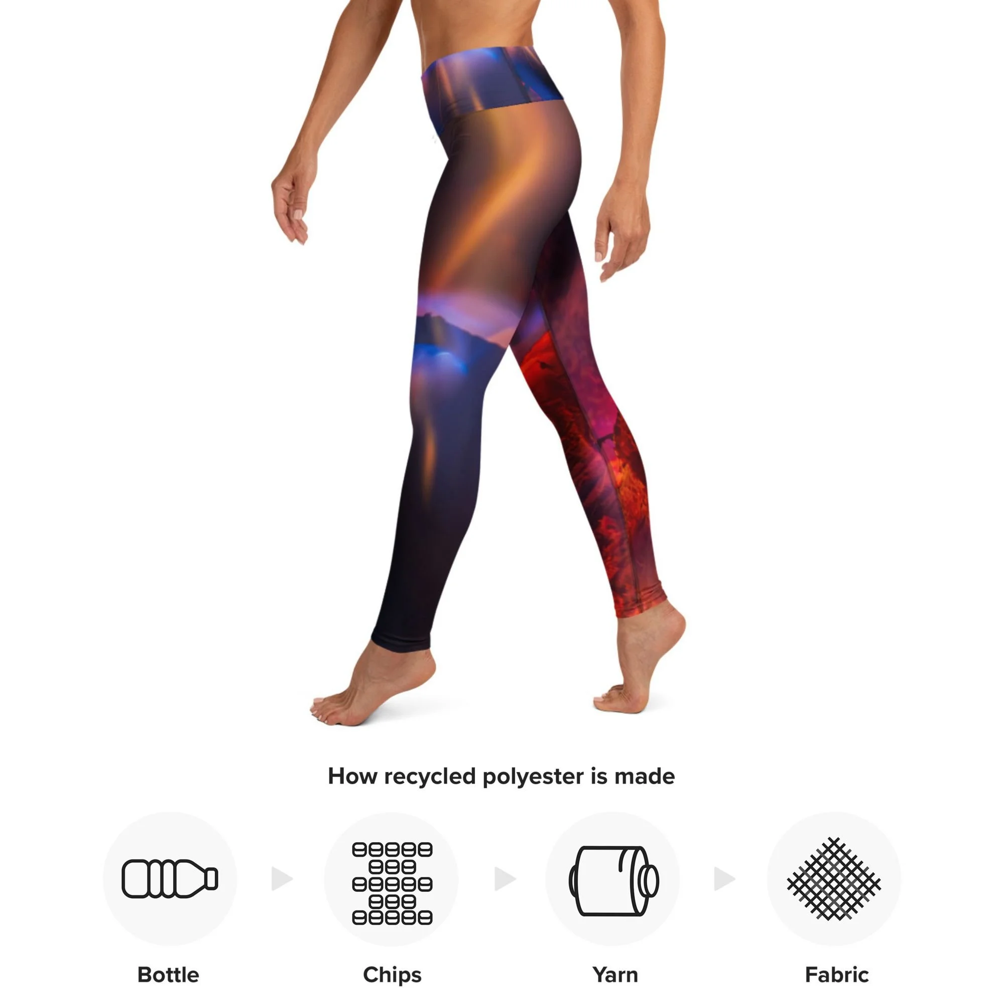 Blue Blaze Recycled Yoga Leggings